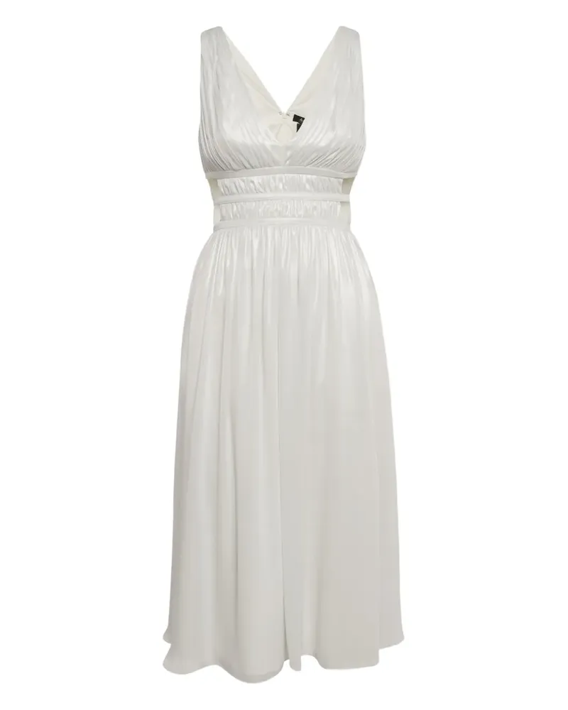 Aidan Mattox Midikleid mit Cut-Outs - Weiß Weiß