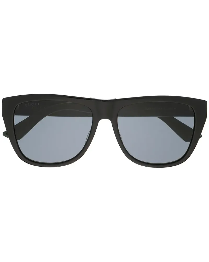 Gucci Sonnenbrille mit Webstreifen - Schwarz Schwarz