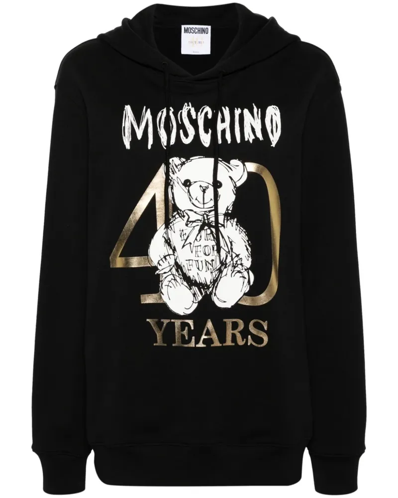 Moschino Hoodie mit Teddy-Print - Schwarz Schwarz