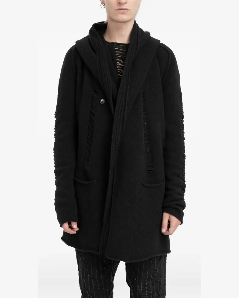 Masnada Cardigan mit Kapuze - Schwarz Schwarz