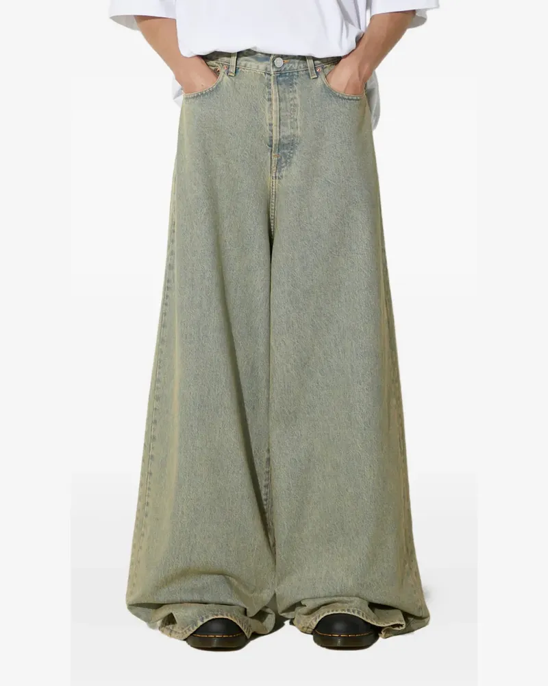 VETEMENTS Ausgeblichene Wide-Leg-Jeans - Blau Blau