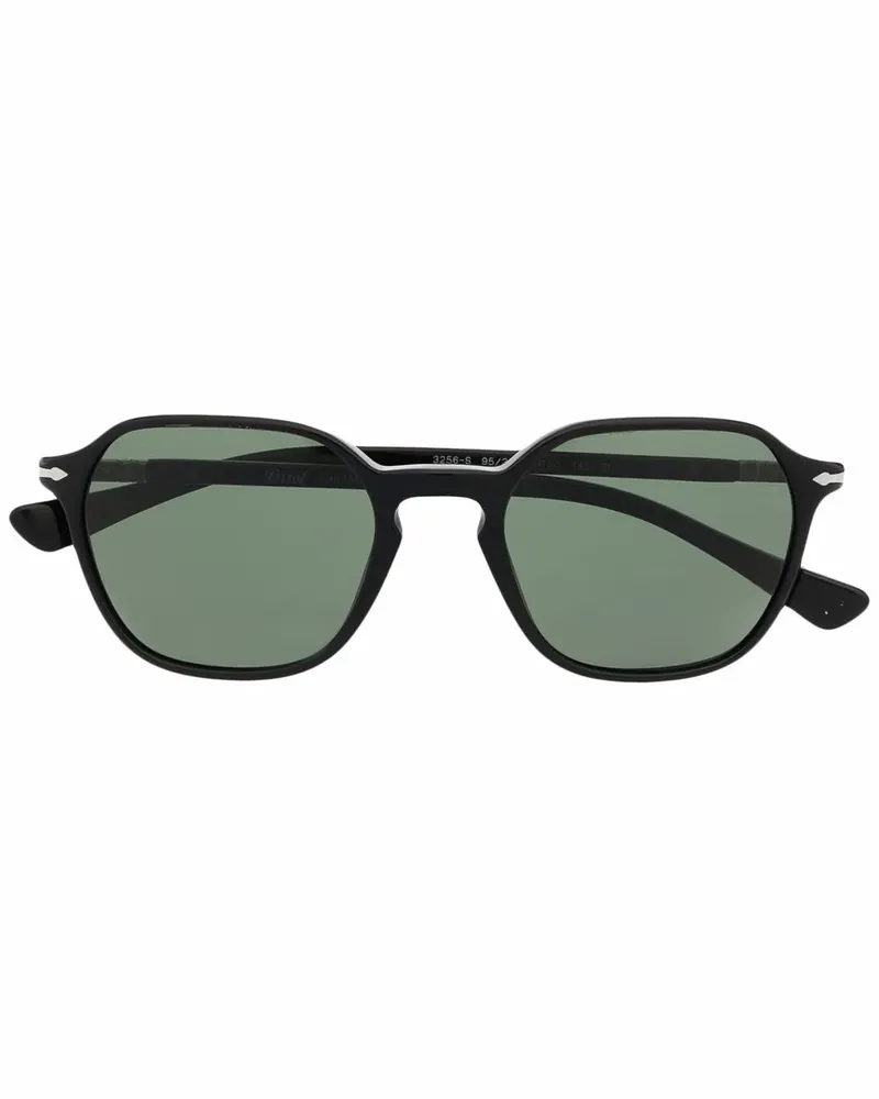 Persol Runde Sonnenbrille - Schwarz Schwarz