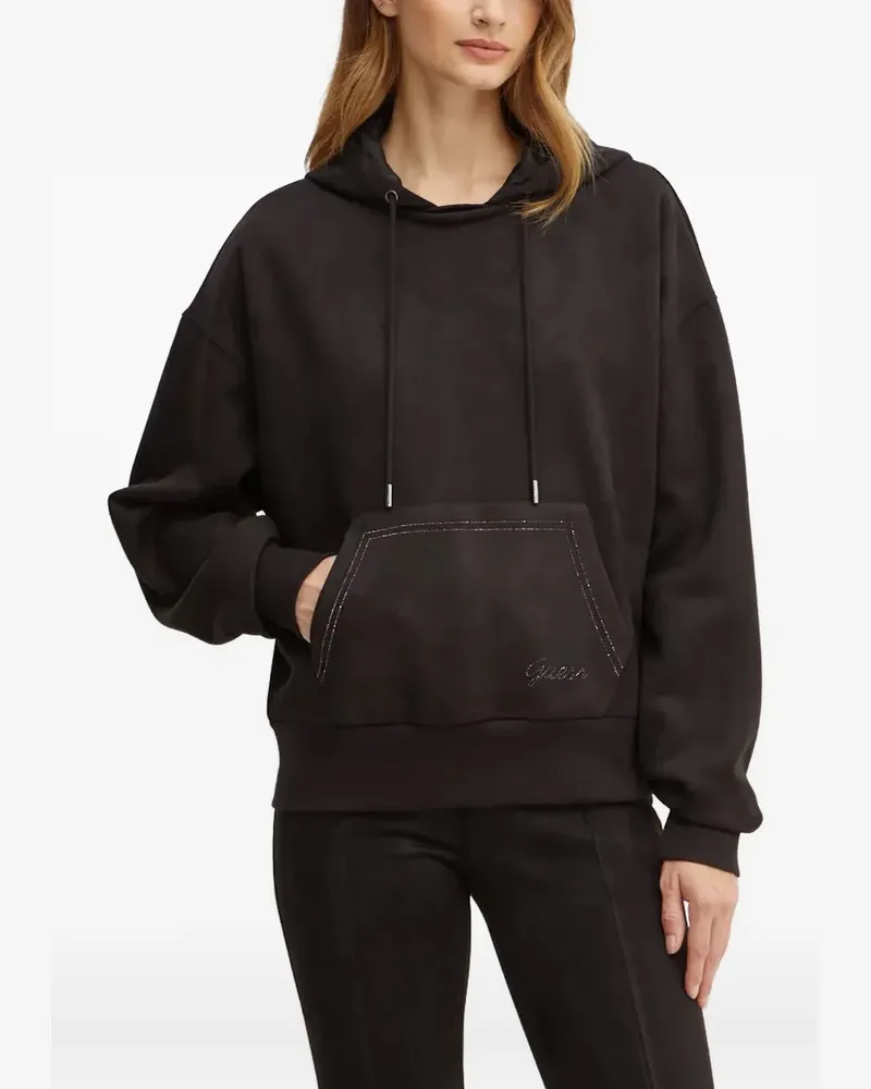 Guess pocket logo hoodie - Schwarz Schwarz