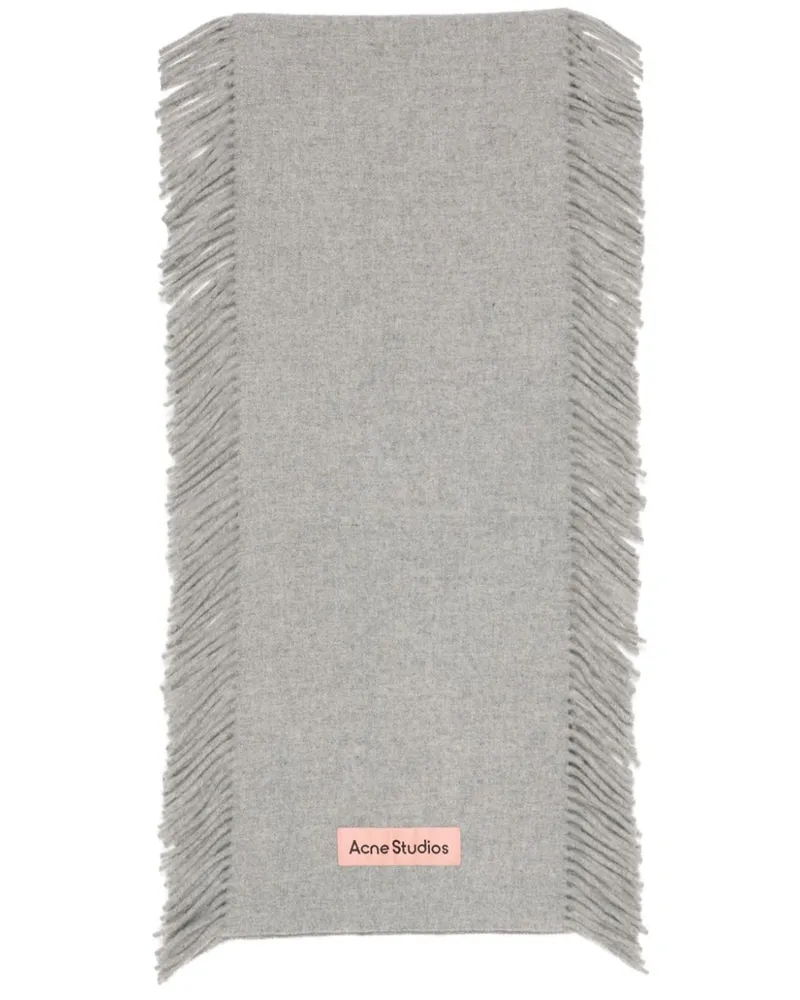 Acne Studios Schal mit Fransen - Grau Grau