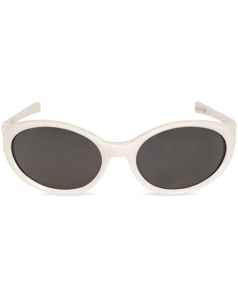 Maison Margiela x Gentle Monster ergonomische MM104 Sonnenbrille Weiß