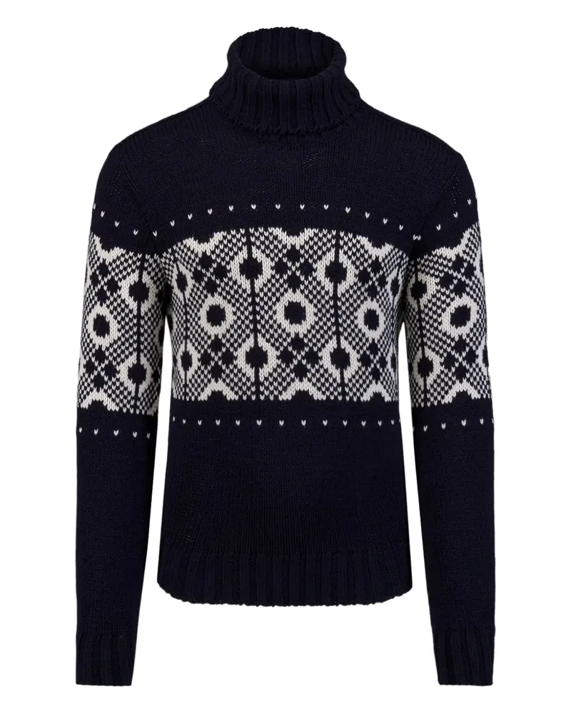 Paul & Shark Gestrickter Intarsien-Pullover - Blau Blau