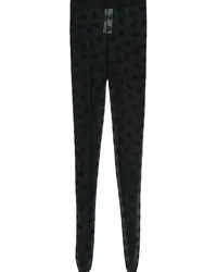 Margherita MACCAPANI High-Waist-Leggings aus Mesh Schwarz