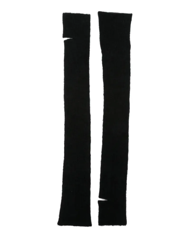 Roberto Collina ribbed-knit cashmere gloves - Schwarz Schwarz
