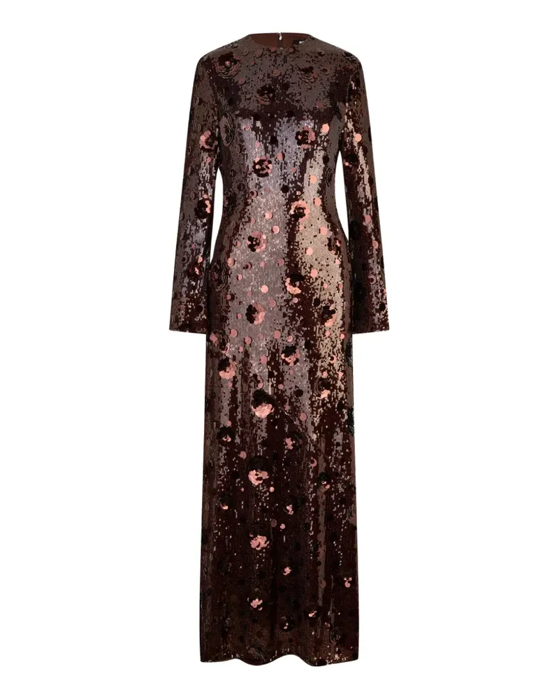 ROTATE Birger Christensen Maxikleid mit Pailletten - Braun Braun