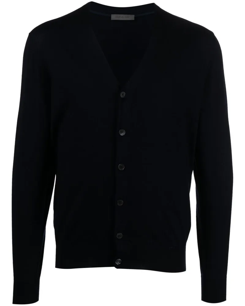 Corneliani Cardigan mit V-Ausschnitt - Blau Blau