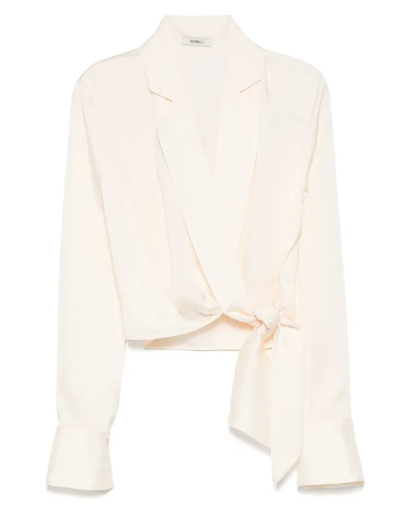 GOEN.J Bluse mit Schalkragen - Nude Nude
