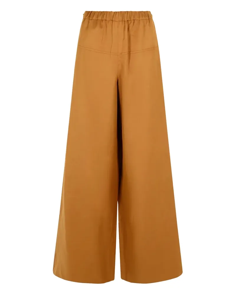 Max Mara Palazzohose mit elastischem Bund - Braun Braun