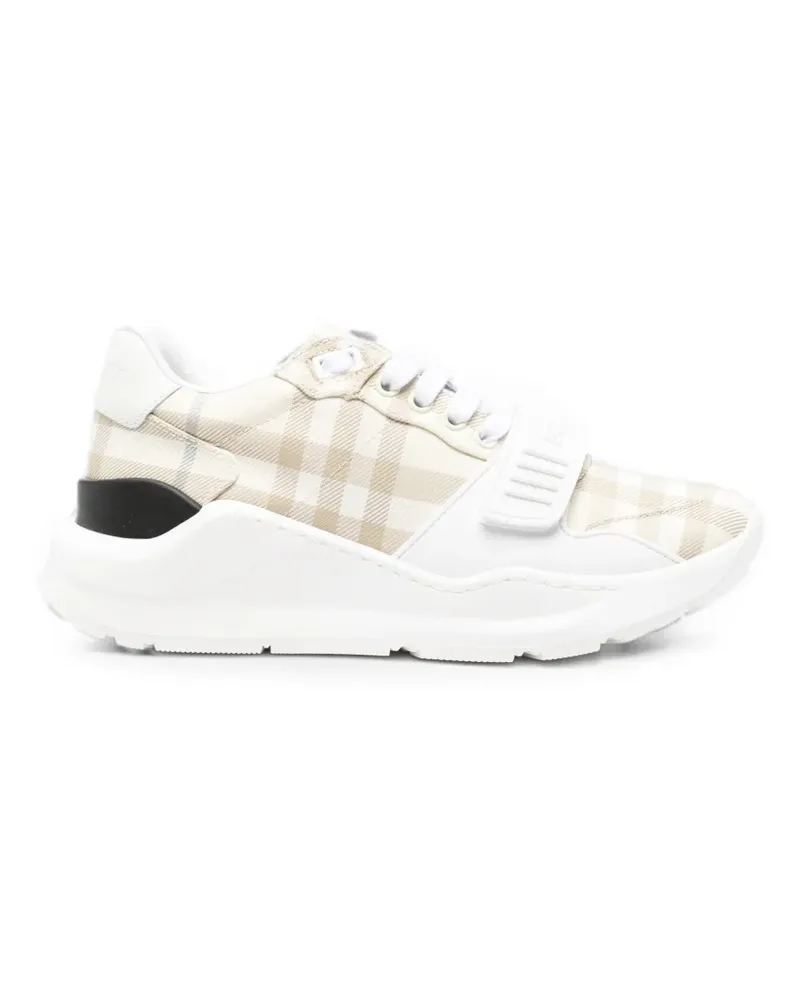 Burberry check-pattern touch-strap sneakers - Nude Nude