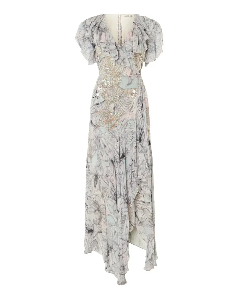 Temperley London Asymmetrisches Nerissa Kleid mit Pailletten - Nude Nude