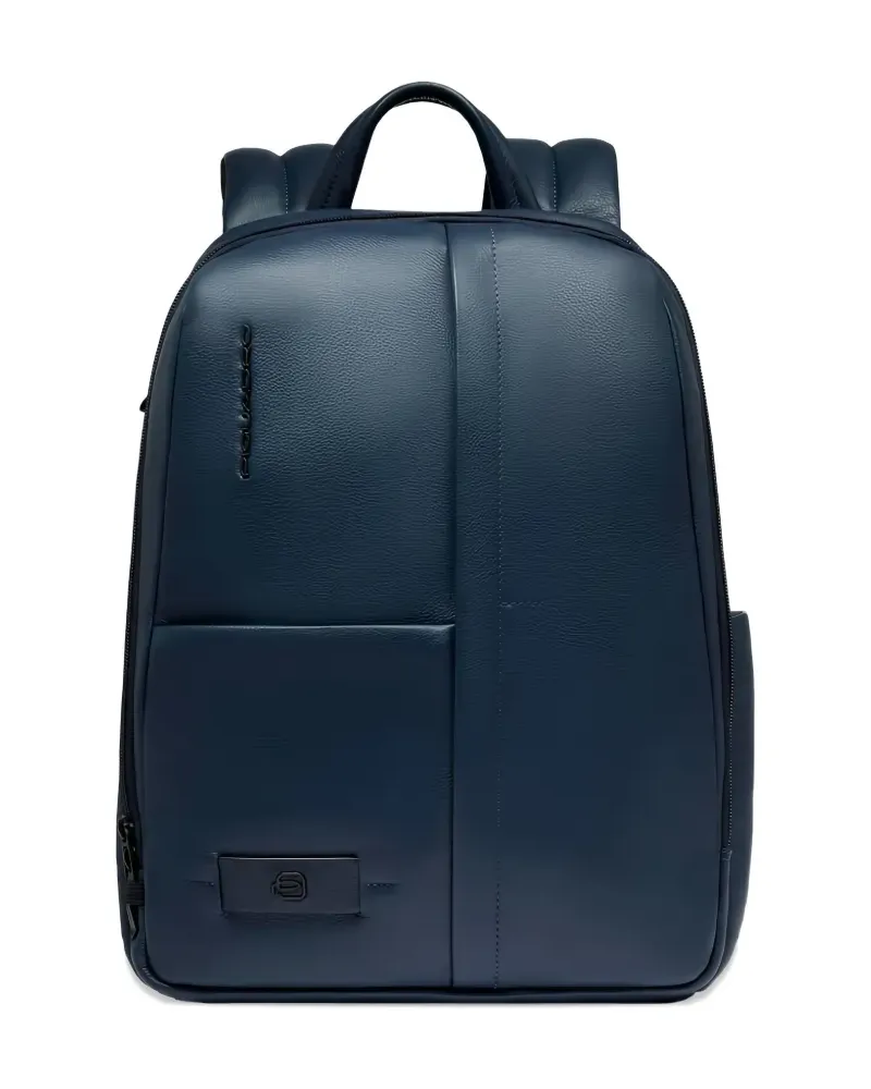 Piquadro Rucksack aus Leder 13 Zoll - Blau Blau
