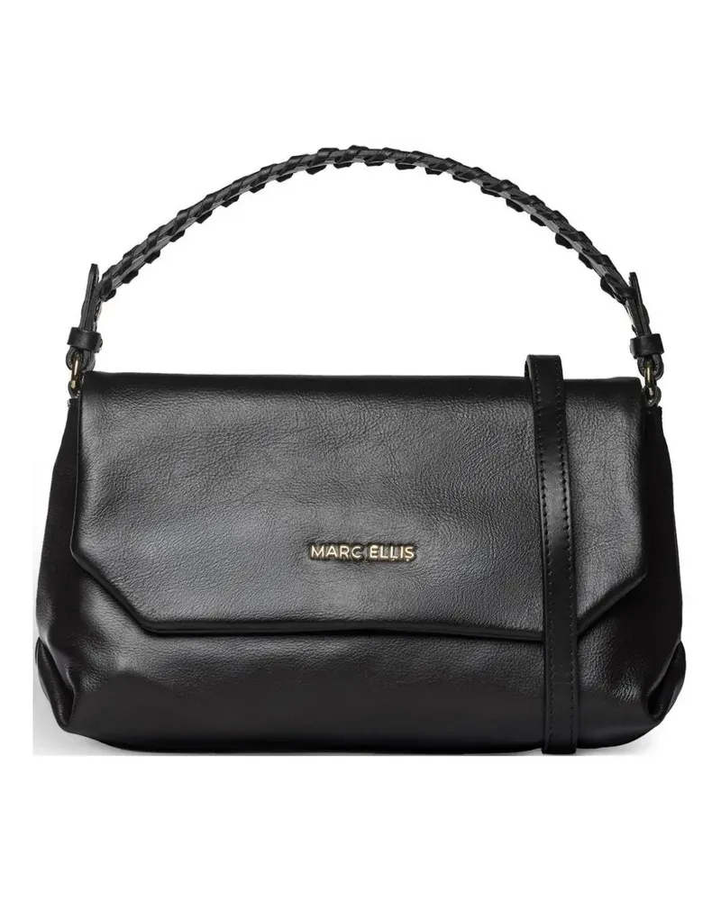 MARC ELLIS Elodie braided-handle shoulder bag - Schwarz Schwarz