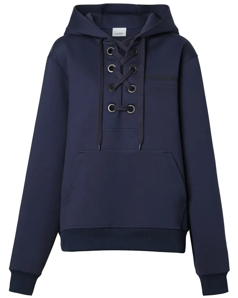 Burberry Hoodie mit Schnürung - Blau Blau