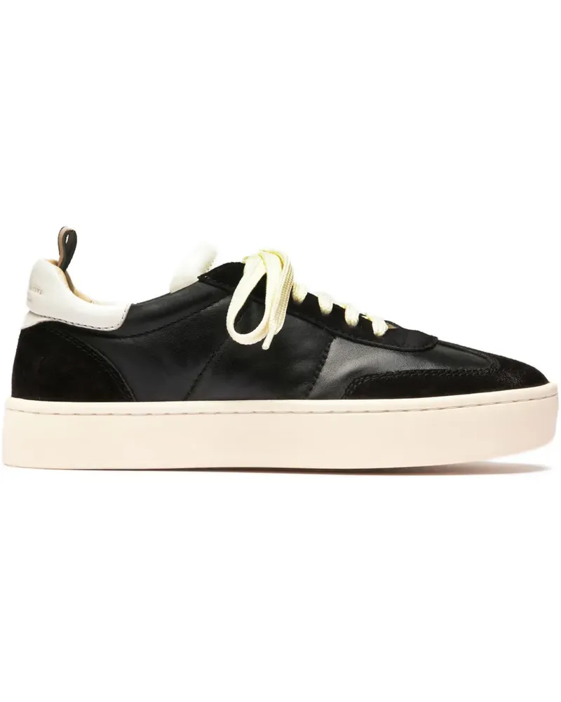 Officine Creative Italia Kombined Plateau-Sneakers aus Wildleder - Schwarz Schwarz