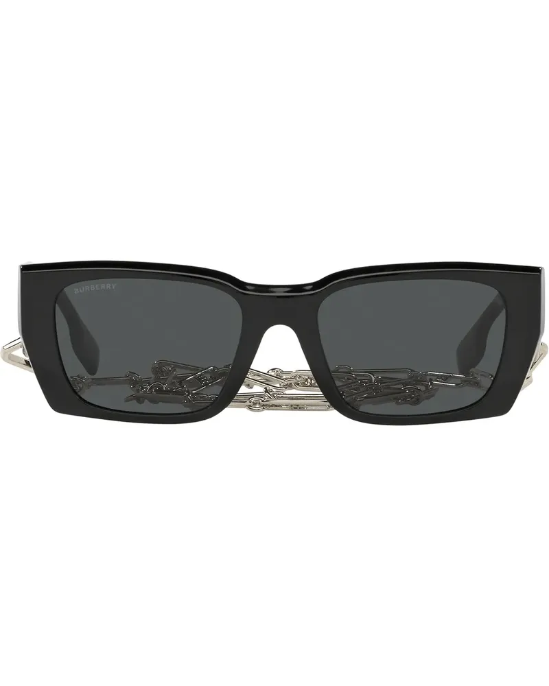 Burberry Eckige Sonnenbrille - Schwarz Schwarz