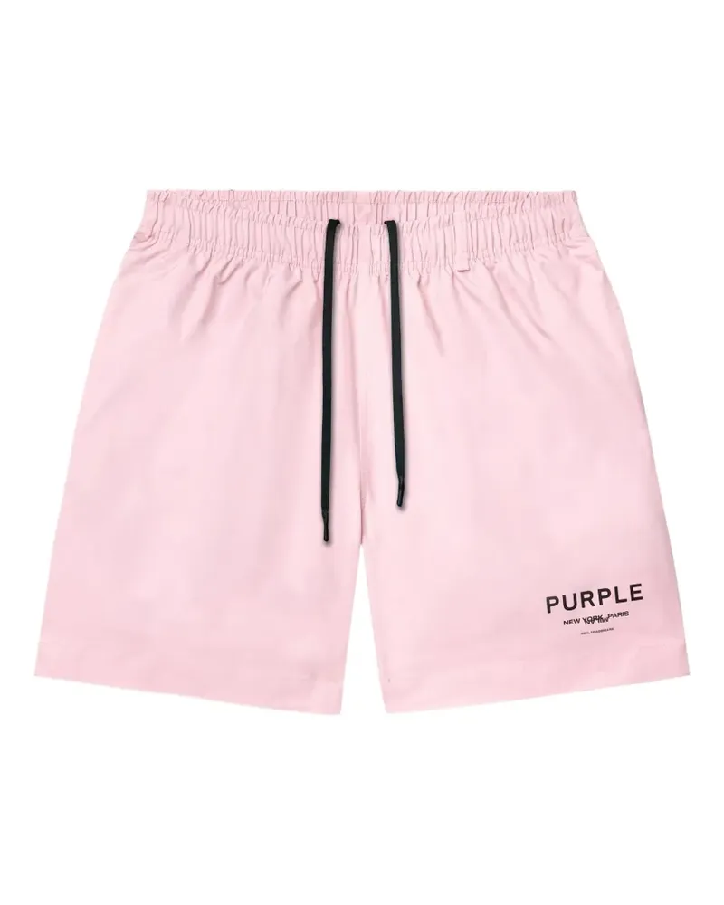 PURPLE BRAND Badeshorts mit Kordelzug - Rosa Rosa