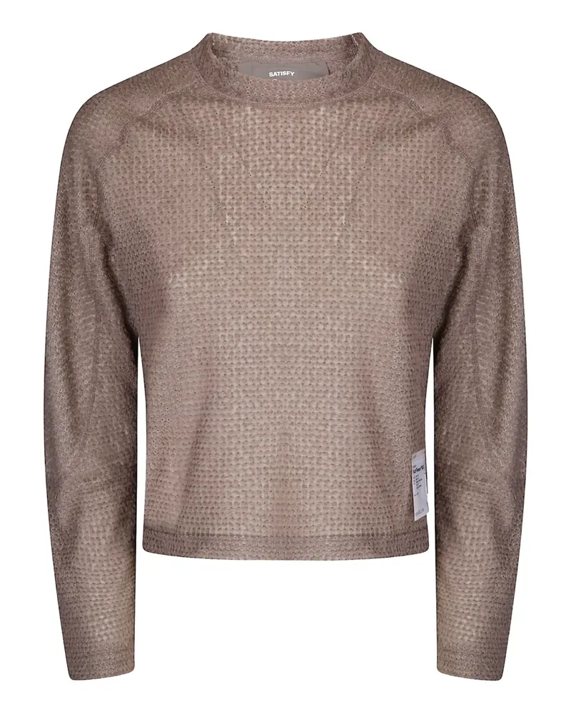 Satisfy logo-patch shirt - Nude Nude