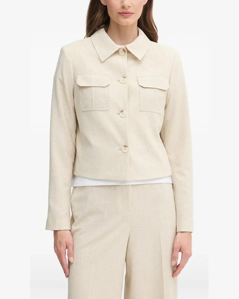 DKNY flap-pocket button shirt jacket - Nude Nude