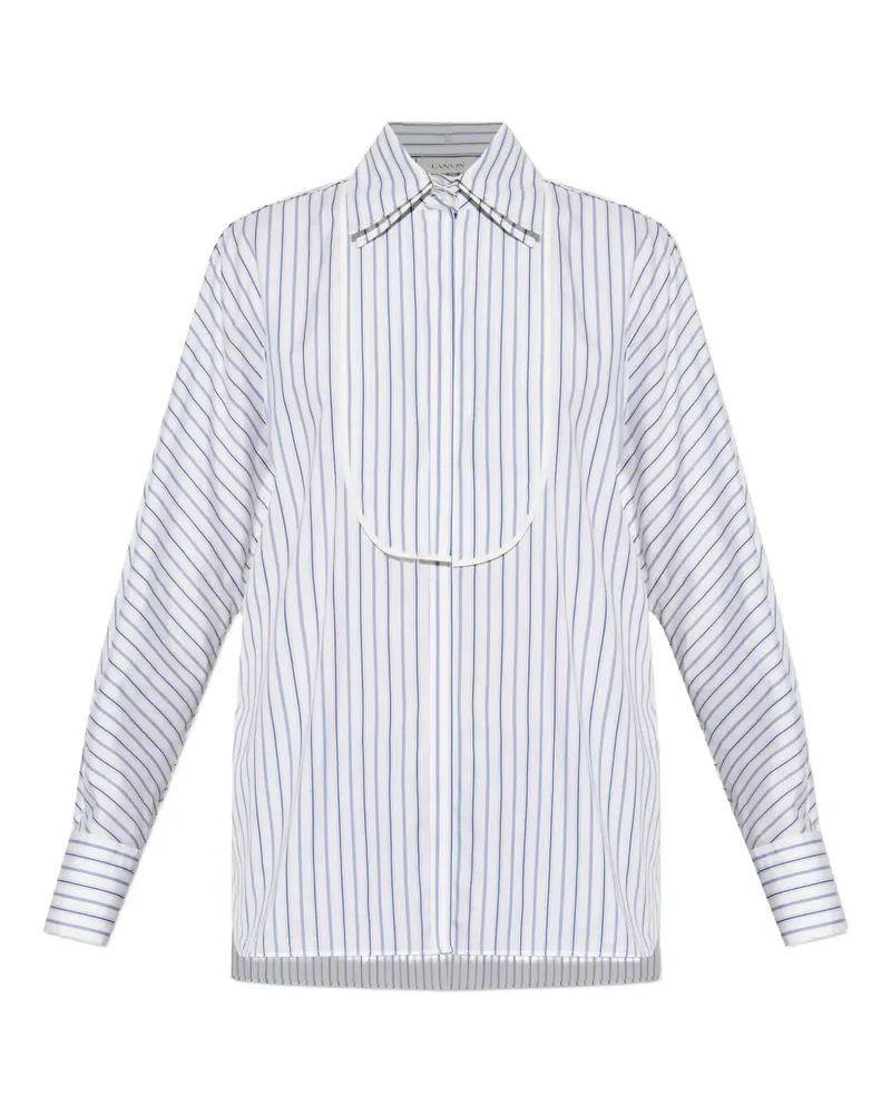 Lanvin striped collared shirt - Weiß Weiß