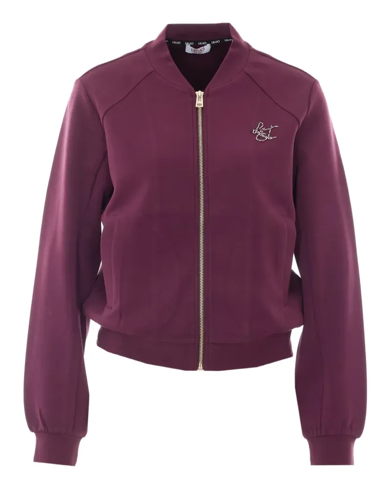 Liu Jo sequin-embellished zip-up sweater - Violett Violett
