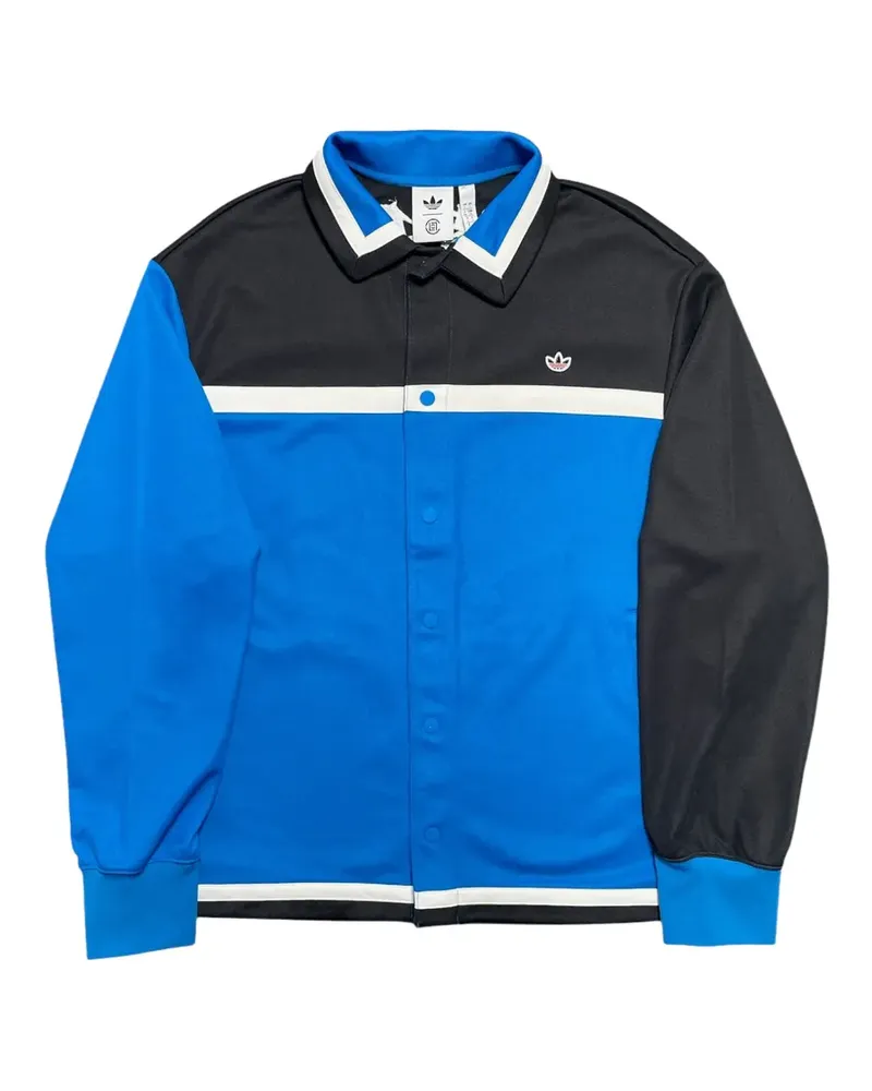 adidas x Clot Edison Chen logo-print panelled jacket - Blau Blau