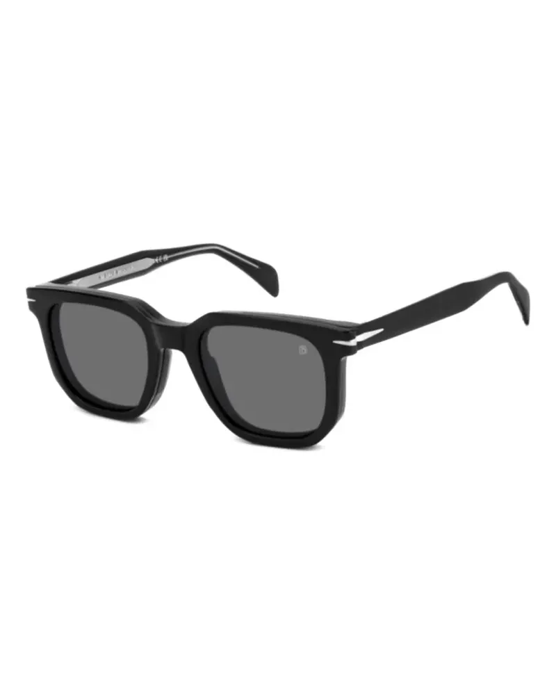 EYEWEAR by DAVID BECKHAM Eckige Brille mit Clip-on-Gläsern - Schwarz Schwarz