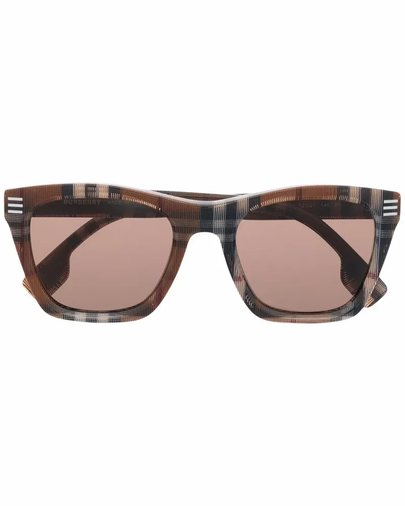 Burberry Sonnenbrille mit eckigem Gestell - Braun Braun