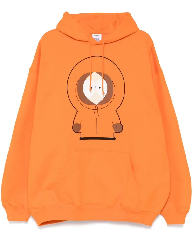 VETEMENTS Hoodie mit grafischem Print - Orange Orange