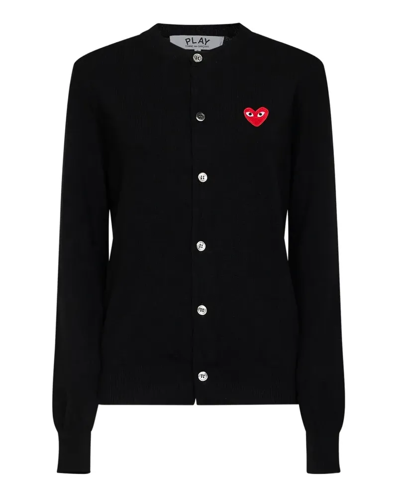 Comme des Garçons Cardigan mit Herz-Patch - Schwarz Schwarz