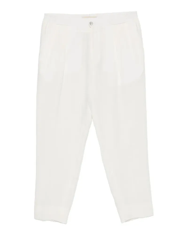 Briglia 1949 PortobelloS pleated cropped trousers - Weiß Weiß