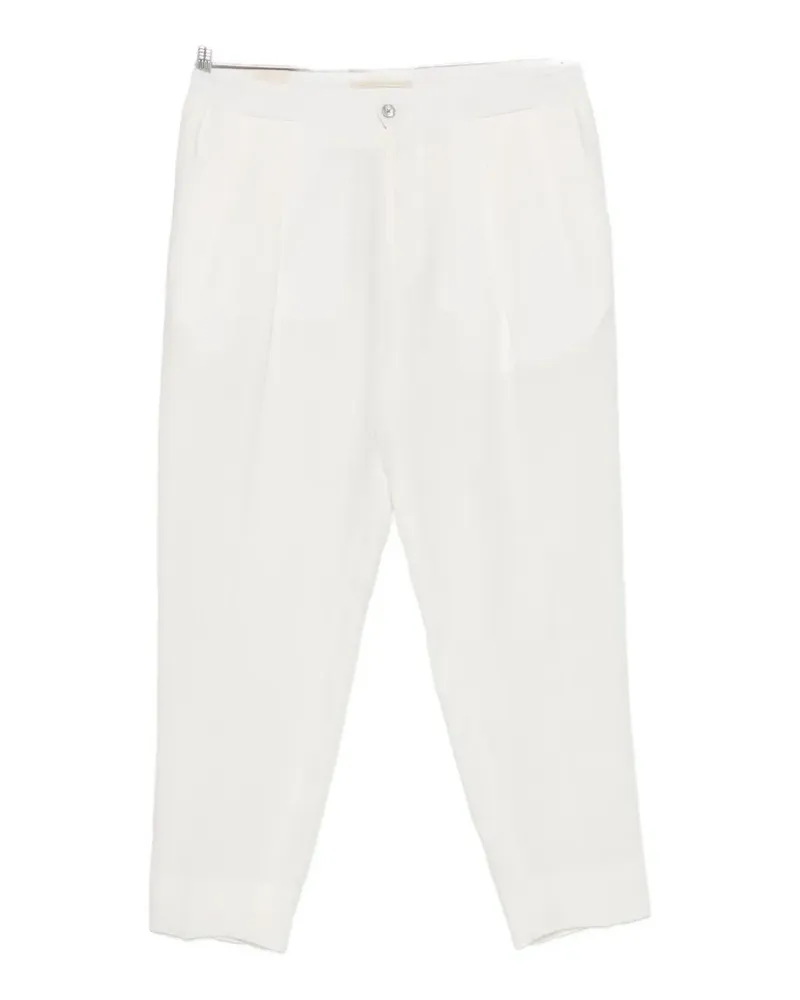 Briglia 1949 PortobelloS pleated cropped trousers - Weiß Weiß