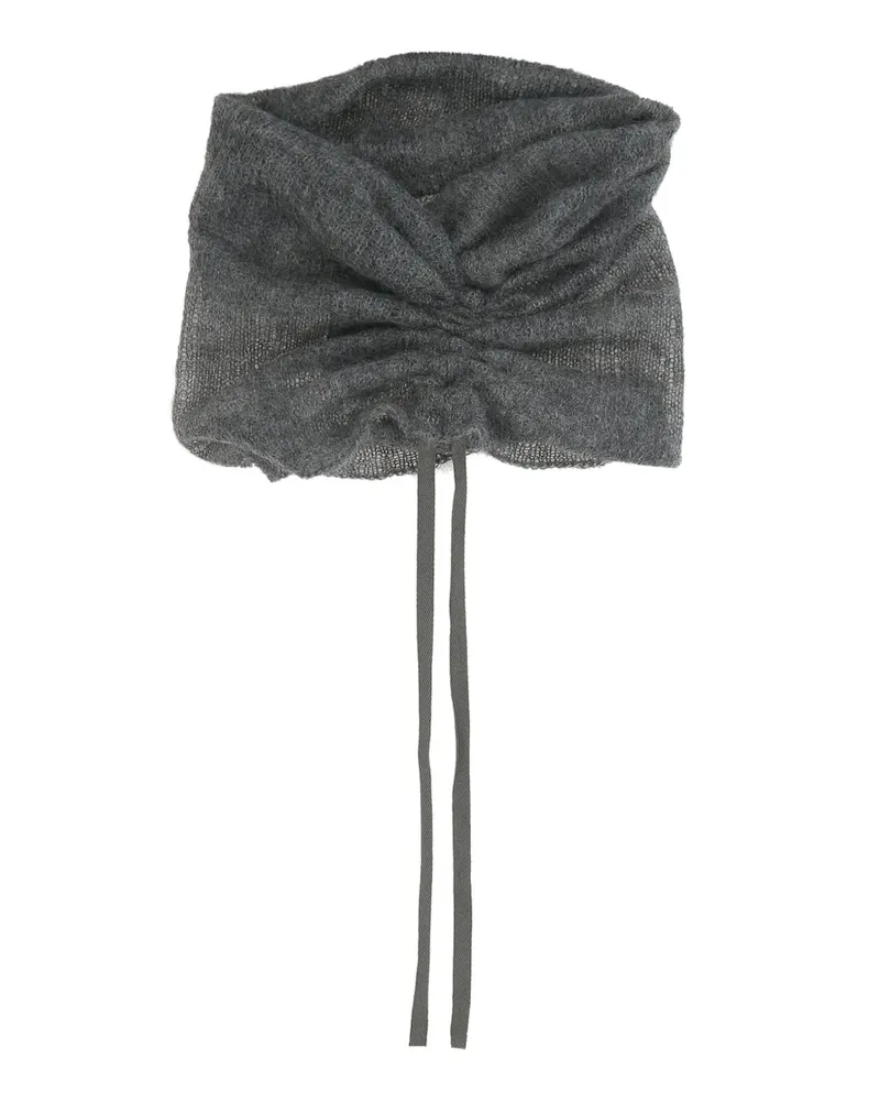 Ann Demeulemeester Schal mit gerafftem Detail - Grau Grau