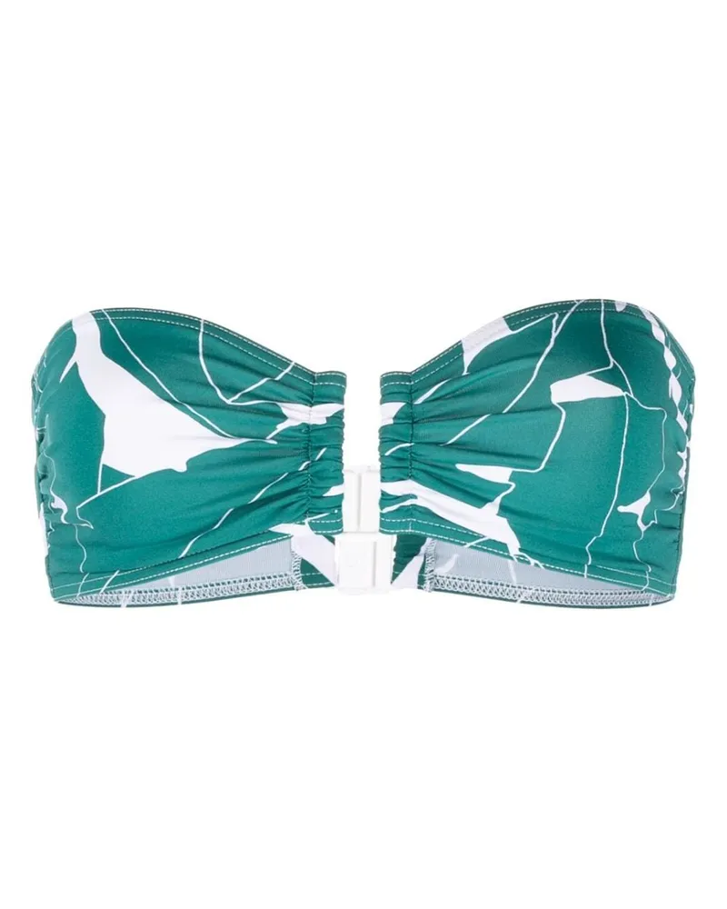 Eres Tabac Bandeau-Bikinioberteil mit abstraktem Print - Grün Grün