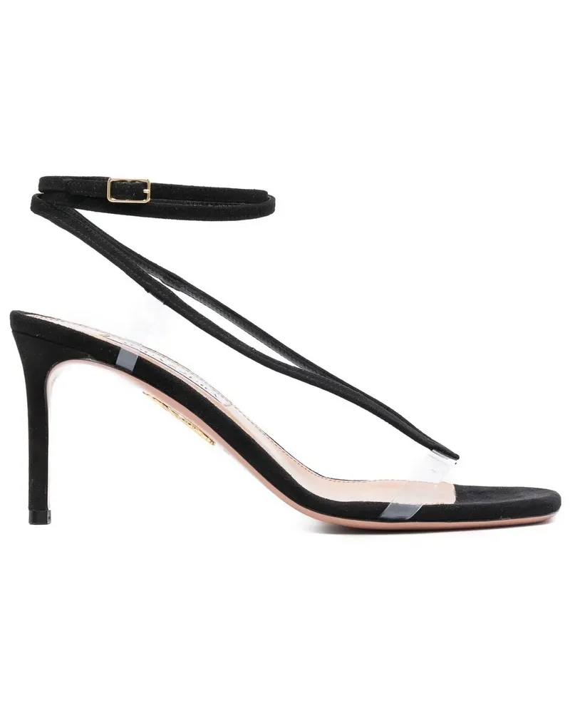 Aquazzura Illusions Plexi Sandalen 75mm - Schwarz Schwarz