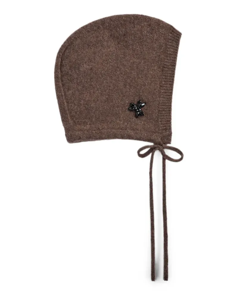 Simone Rocha Verzierte Beanie - Braun Braun
