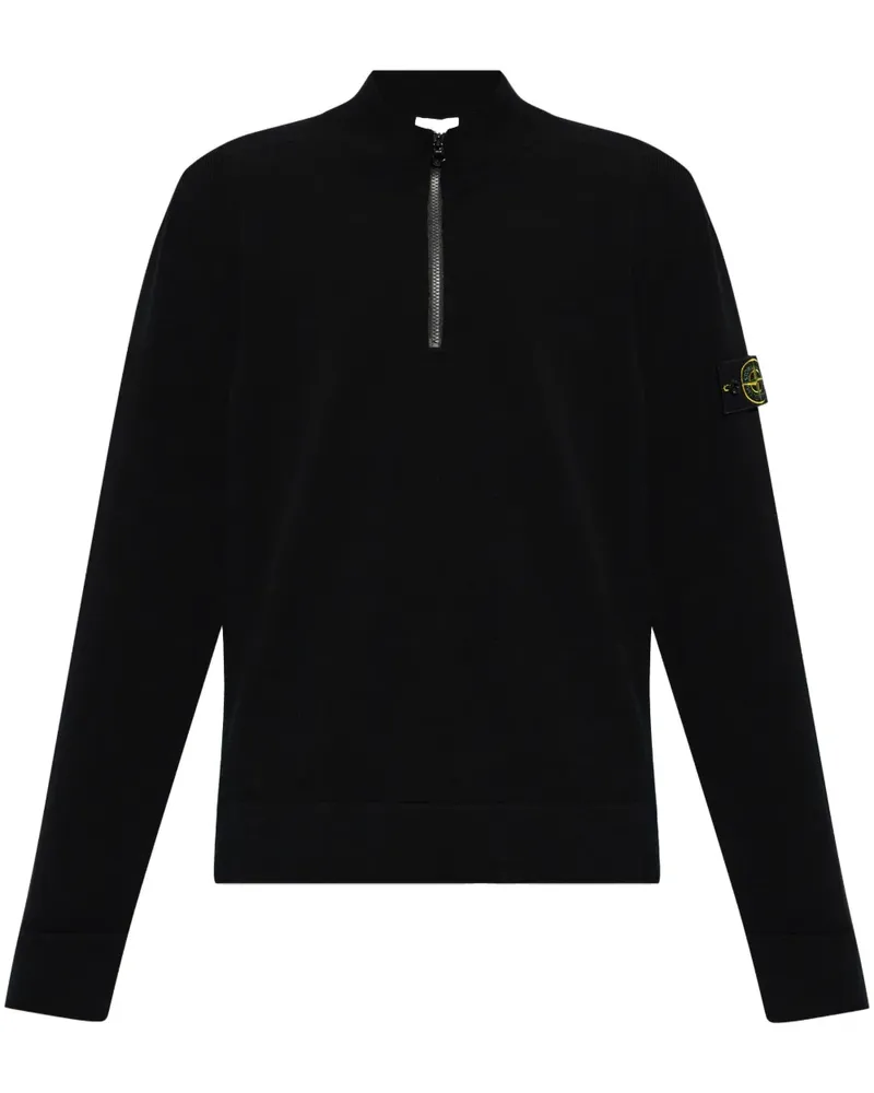 Stone Island Sweatshirt mit Kompass-Motiv - Schwarz Schwarz