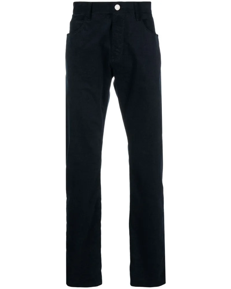 Giorgio Armani Halbhohe Straight-Leg-Jeans Blau