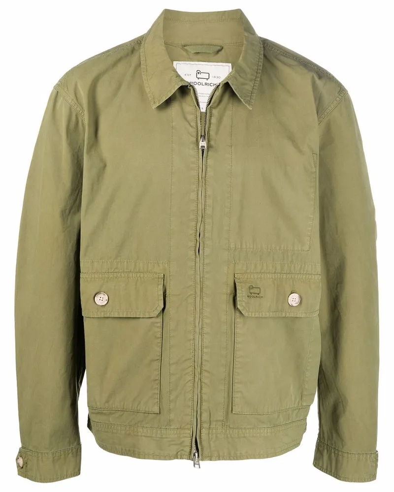 Woolrich Bomberjacke mit Reißverschluss - Grün Grün