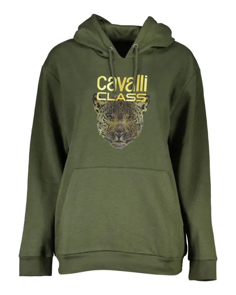 Roberto Cavalli leopard-print hoodie - Grün Grün