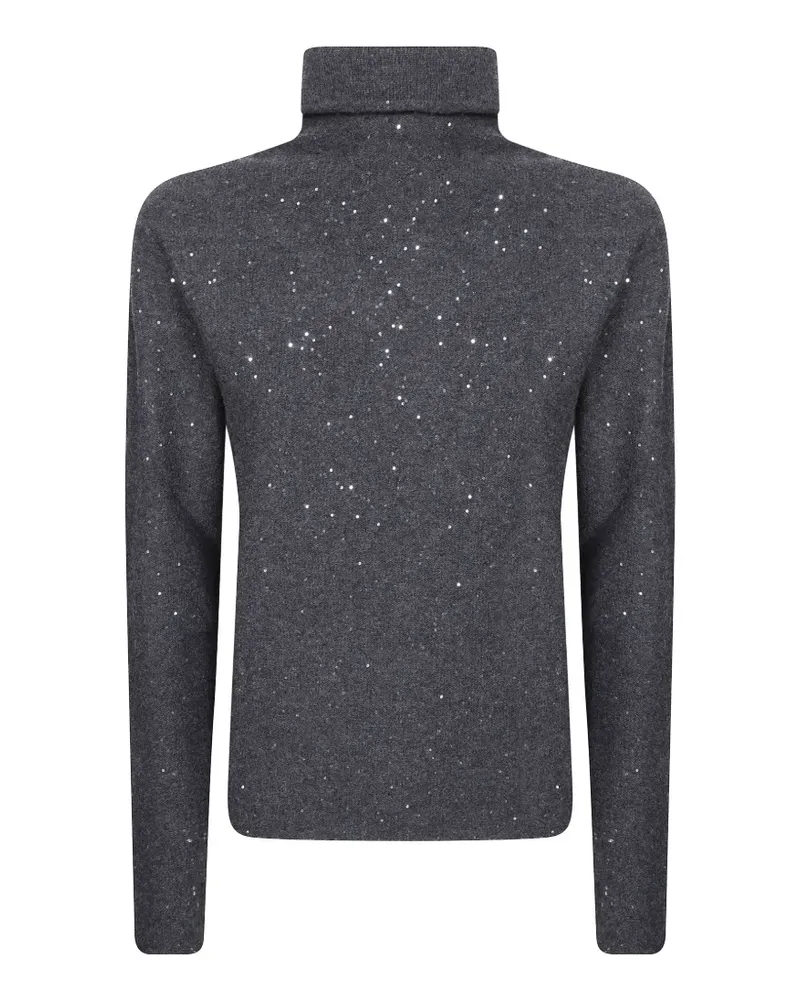 Antonelli Firenze Rollkragenpullover mit Pailletten - Grau Grau