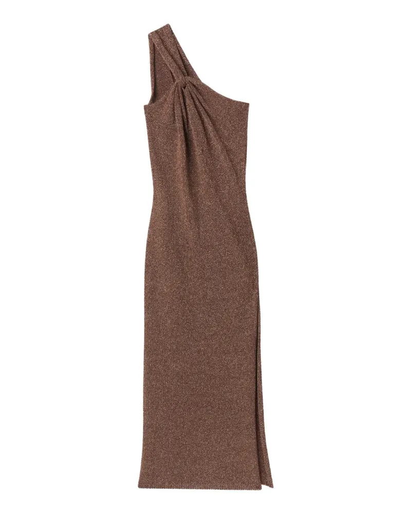 A.L.C. A C. Mimi knot-detail midi dress - Braun Braun