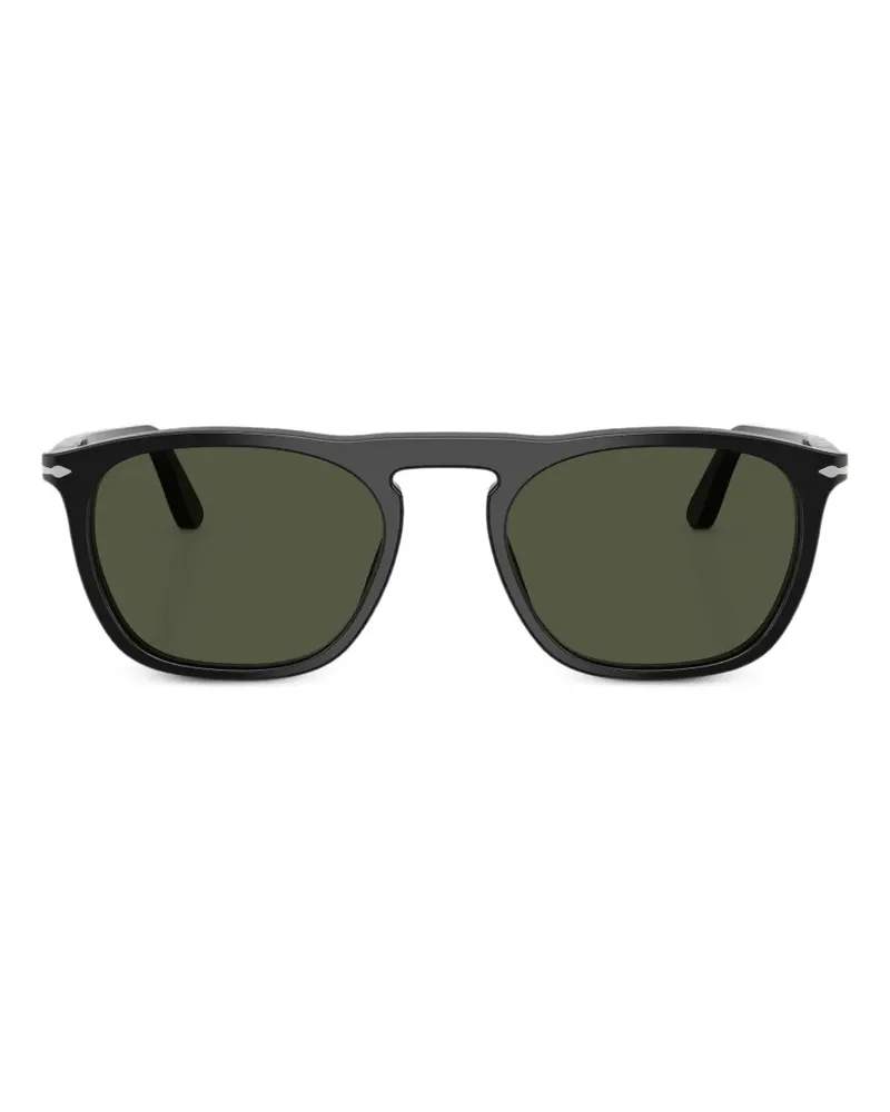Persol Sonnenbrille mit eckigem Gestell - Schwarz Schwarz