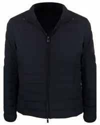 Emporio Armani Gefütterte Jacke mit Logo-Patch Blau