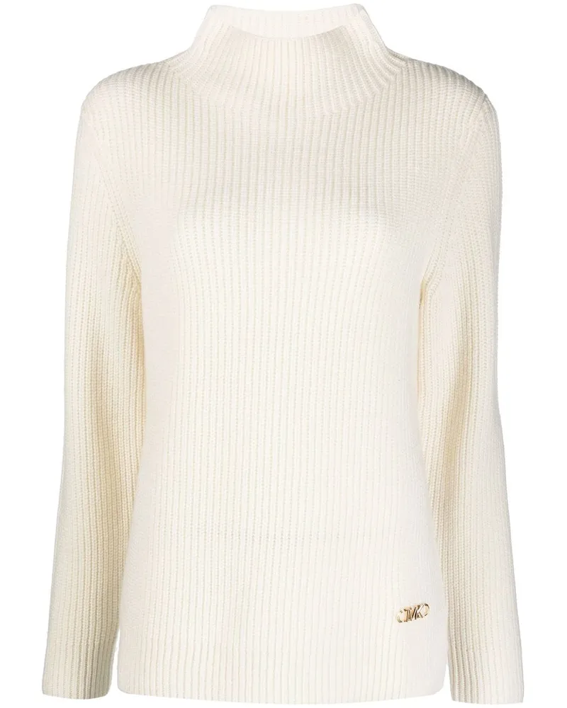 Michael Kors Gerippter Pullover mit Stehkragen - Nude Nude