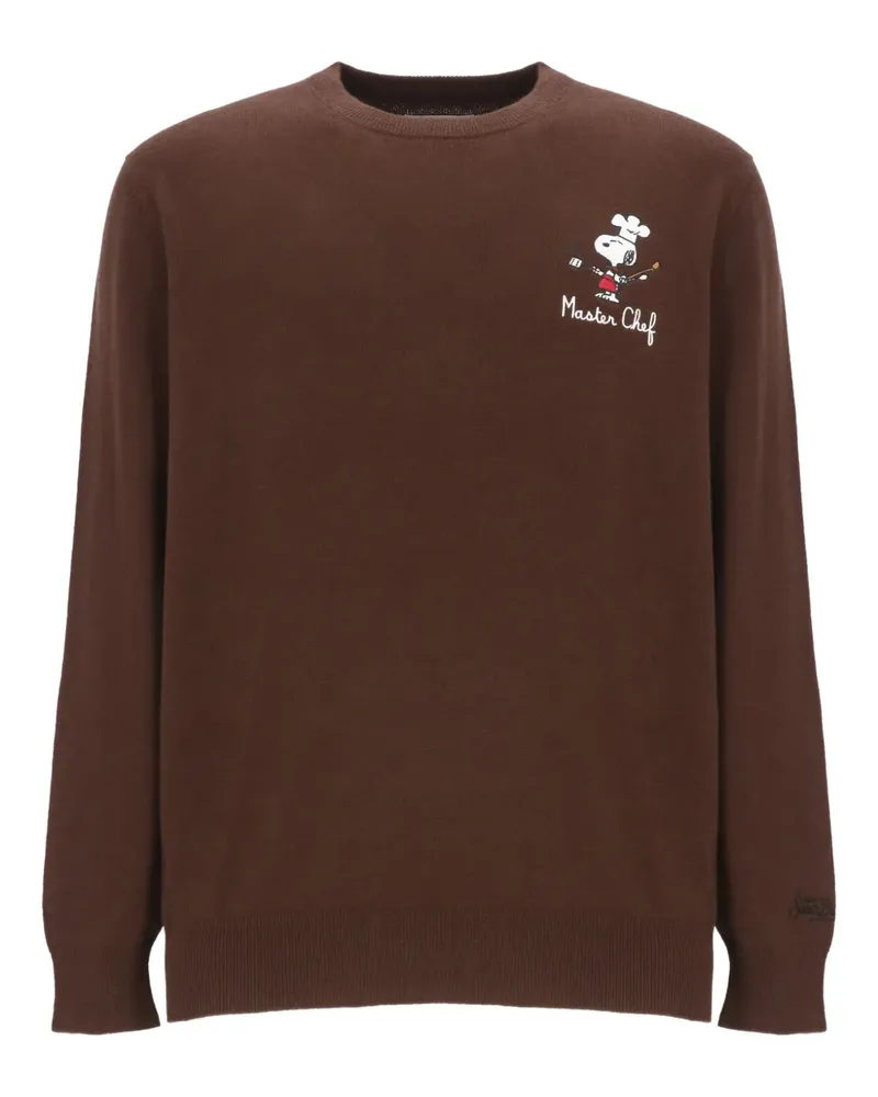 MC2 Saint Barth x Peanuts Snoopy embroidered crew-neck sweater - Braun Braun