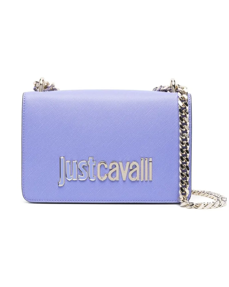 Just Cavalli Umhängetasche mit Logo Violett